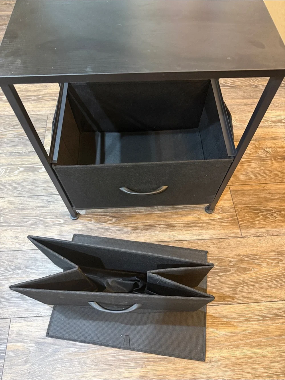 Black 2-Drawer Fabric Storage Cabinet - Brand Unknown